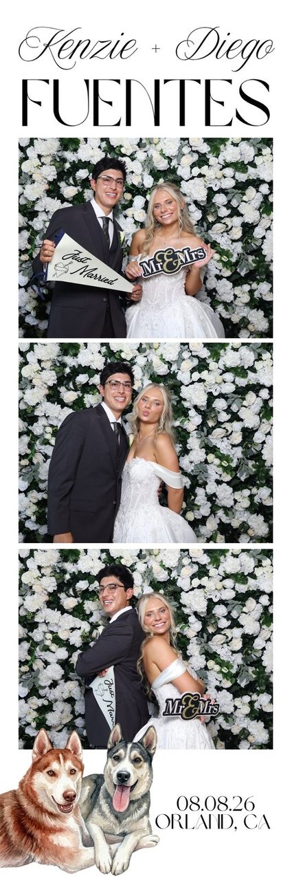 A Kenzie and Diego Fuentes wedding photo strip
