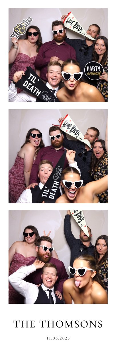 A custom 2x6 photo strip from a party
